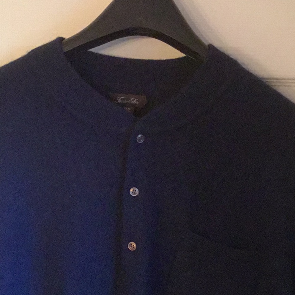 XXXL 100% Cashmere blue sweater Tasso Elba